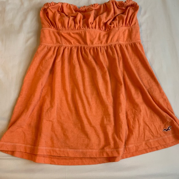 Hollister Orange flowy tube top - Picture 1 of 5